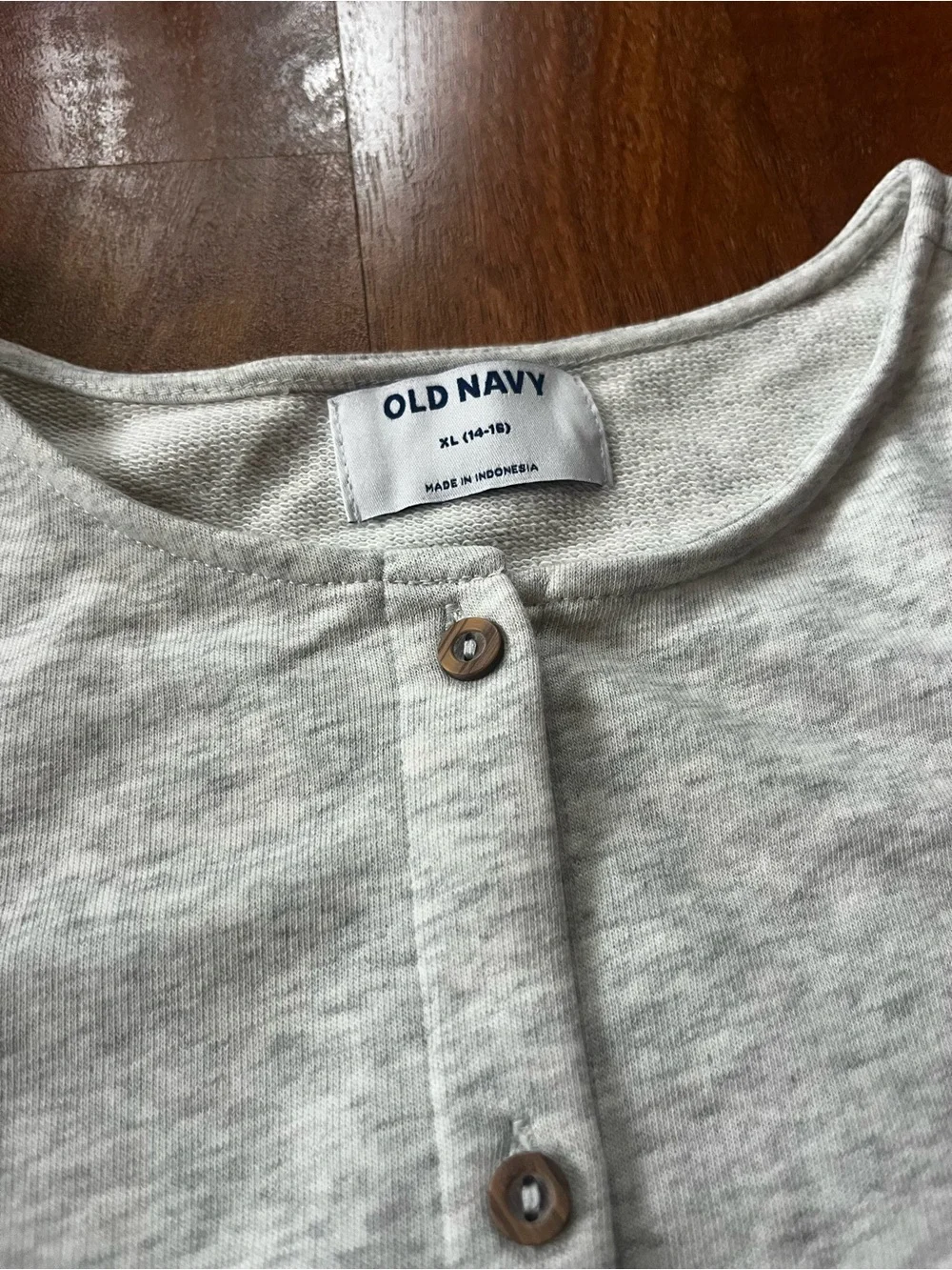 New Old Navy Heather Gray Button-Front Romper
